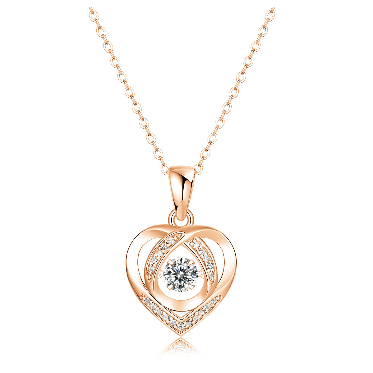 0.5CT Lab Grown Diamond D-VVS1 Heart Shape Necklace For Women