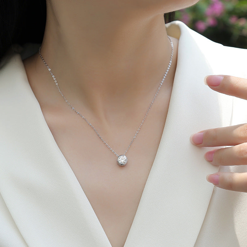 1 Carat Moissanite Necklace for Women