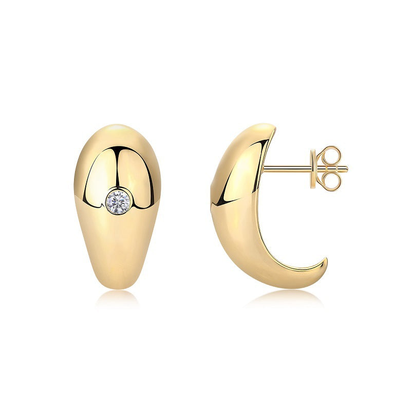 Moissanite Vintage Earrings S925 Silver Gold Plated