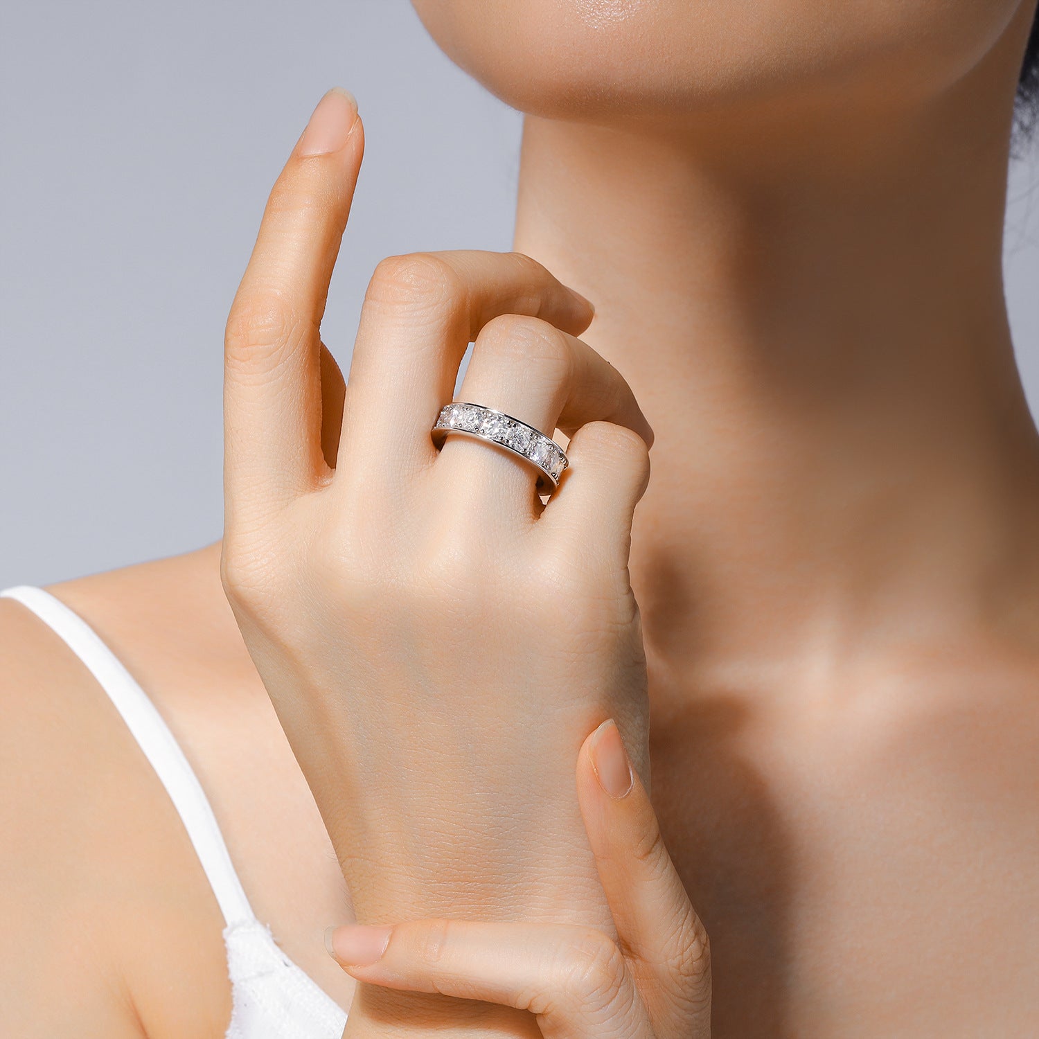 Star Crown 7 Carat Moissanite Couple Rings for Men and Women