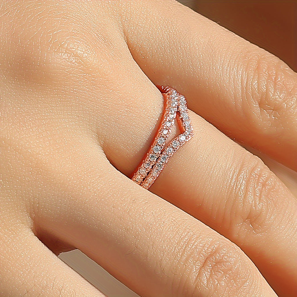 Stackable Moissanite Diamond Ring Set