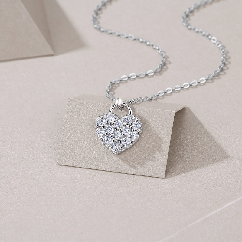 Moissanite Heart Apple Pendant for Women