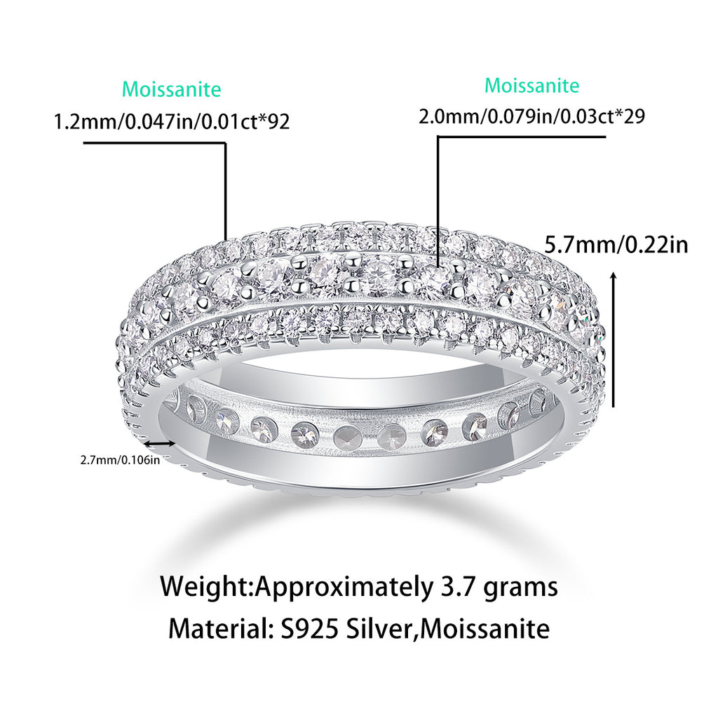 Colorful Cultivated Gemstone Moissanite Ring for Women
