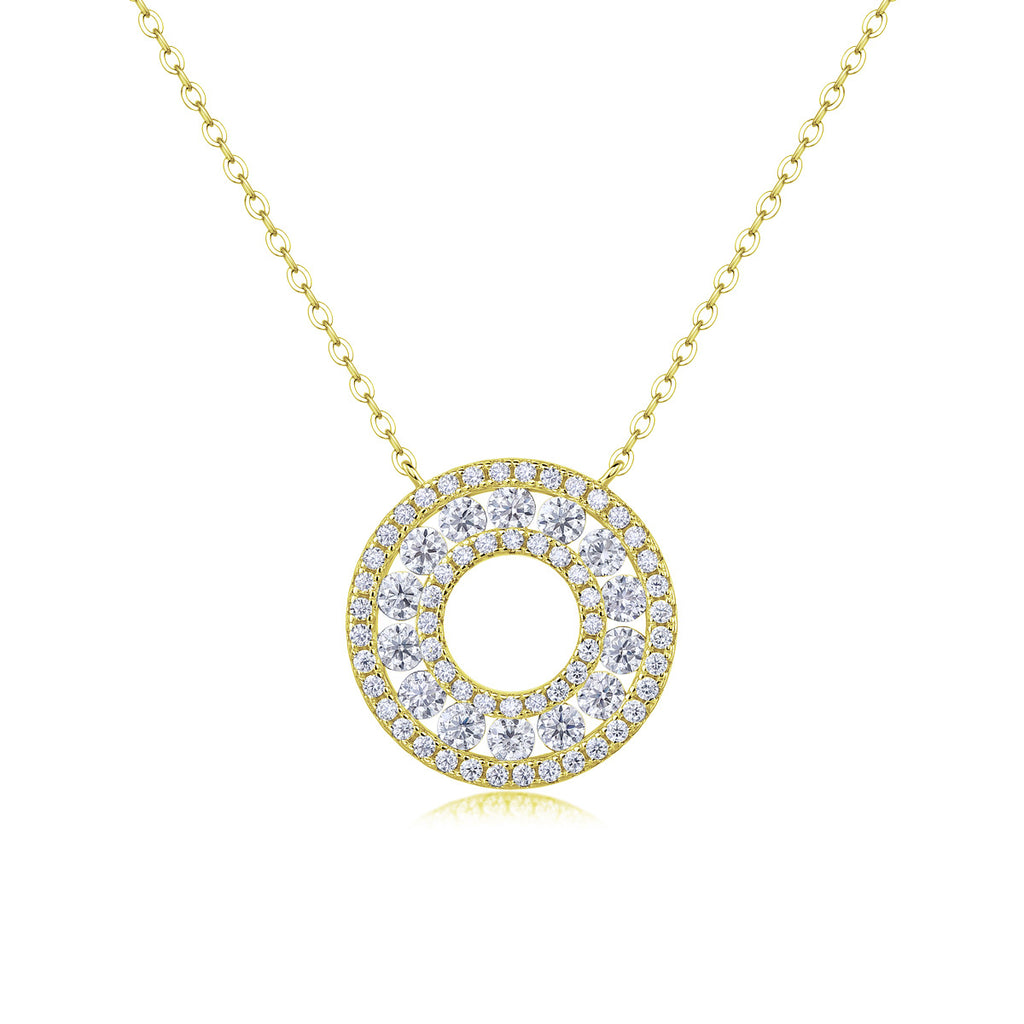 Encounter 1 Carat Moissanite Round Pendant Clavicle Necklace
