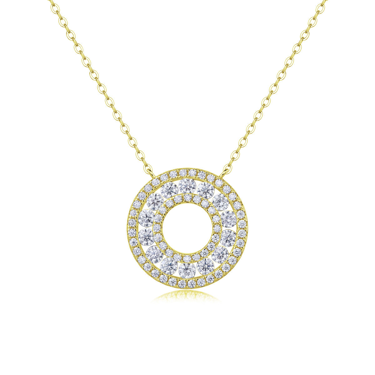 Encounter 1 Carat Moissanite Round Pendant Clavicle Necklace