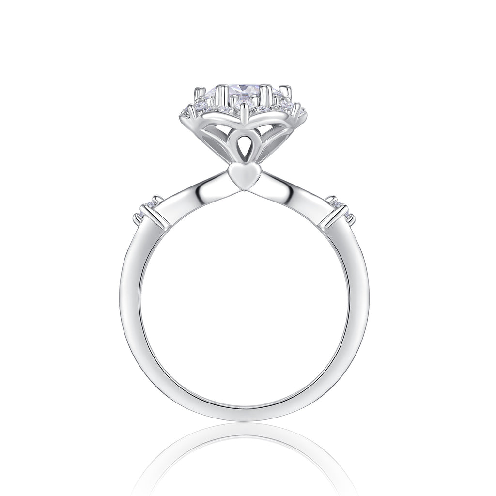 1 Carat Moissanite Diamond Ring for Women