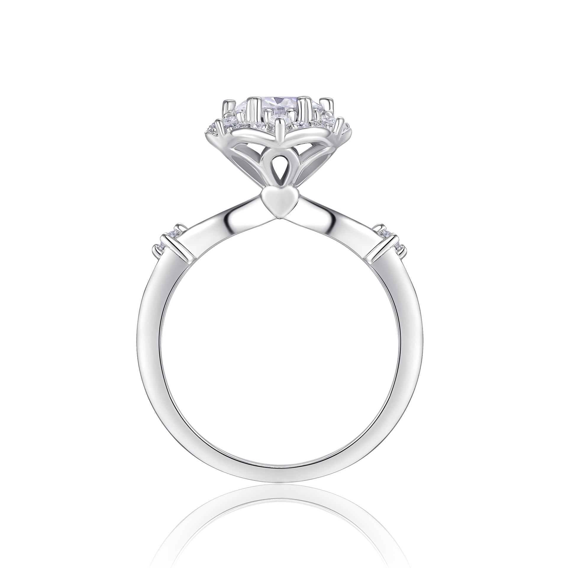 1 Carat Moissanite Diamond Ring for Women