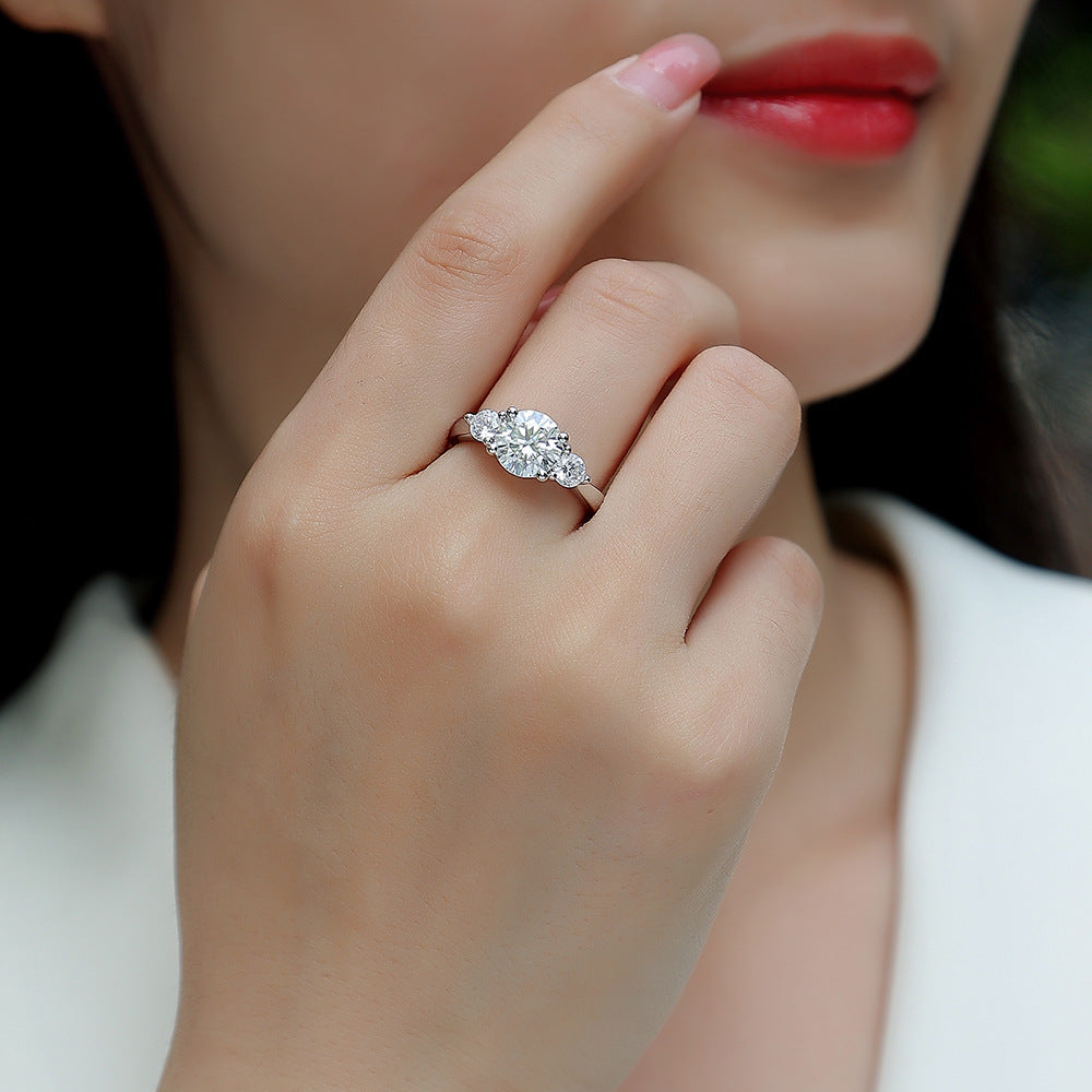 2.28CT Moissanite Diamond Engagement  Ring for Women