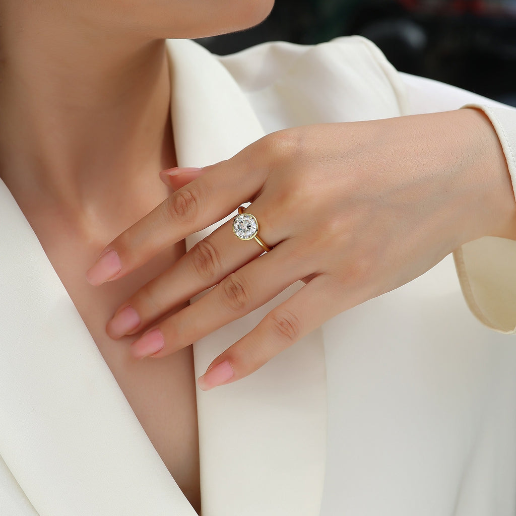 3 Carat Moissanite Diamond Engagement Ring for Women