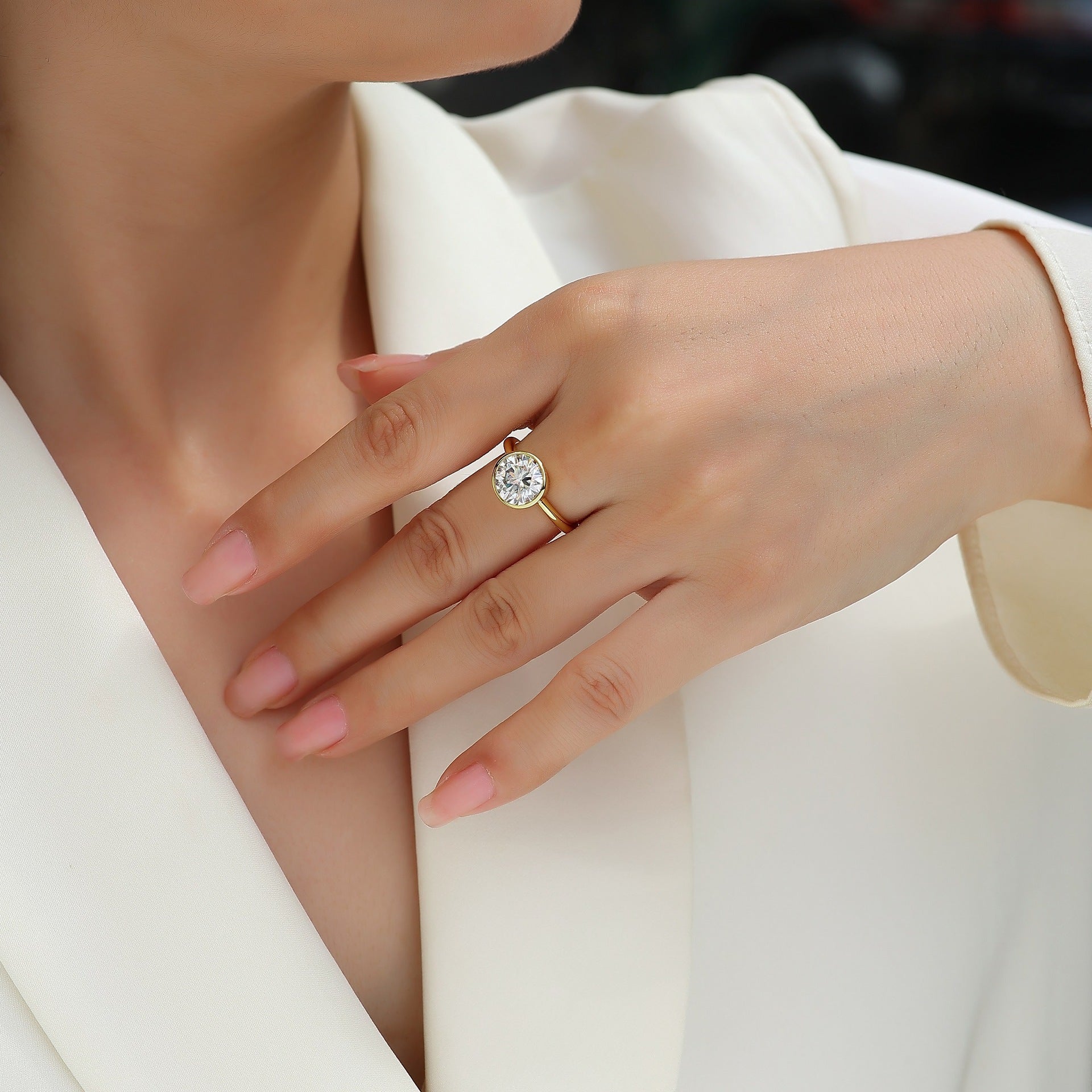 3 Carat Moissanite Diamond Engagement Ring for Women