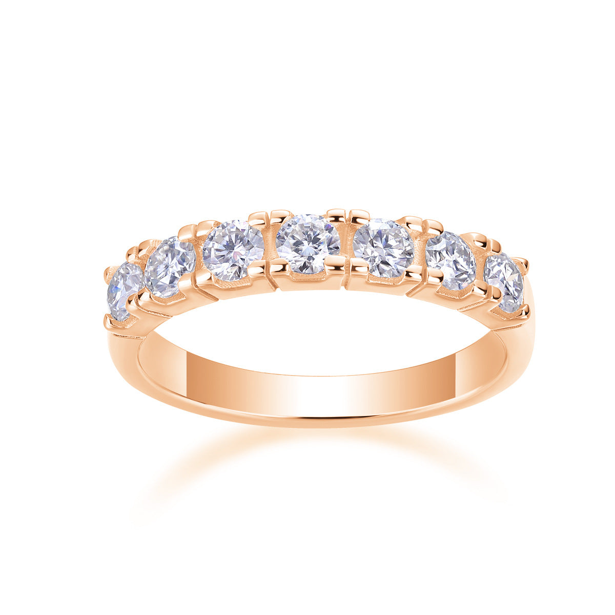 Single Row Moissanite Diamond Ring for Women