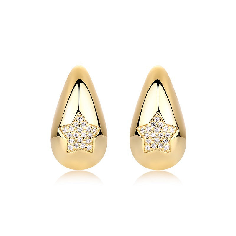 Pure Love French Style Moissanite Engagement Earrings For Women