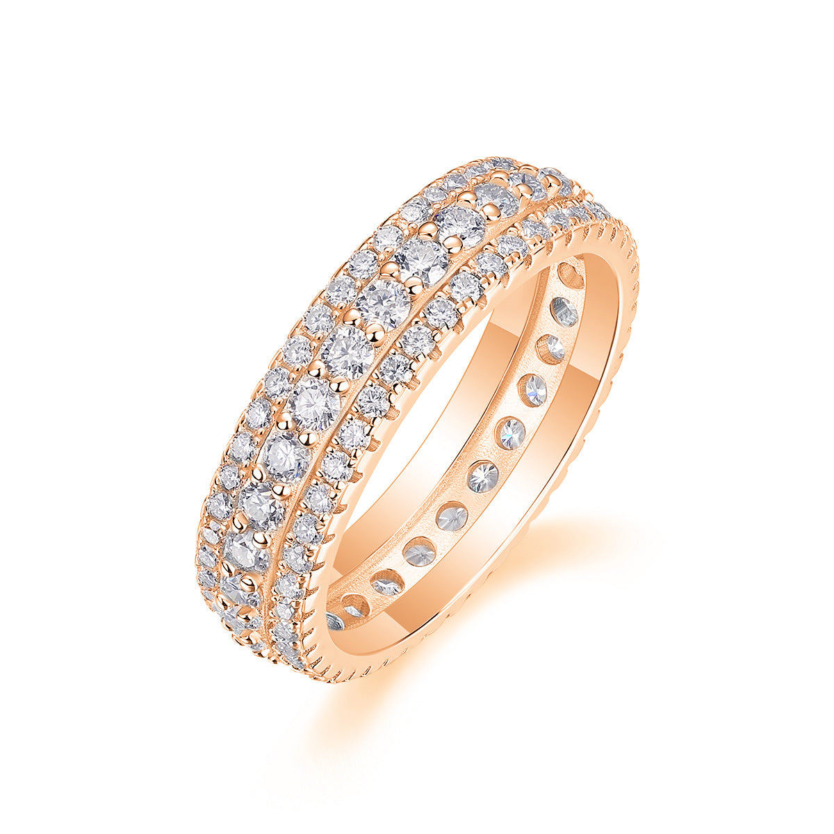 Colorful Cultivated Gemstone Moissanite Ring for Women