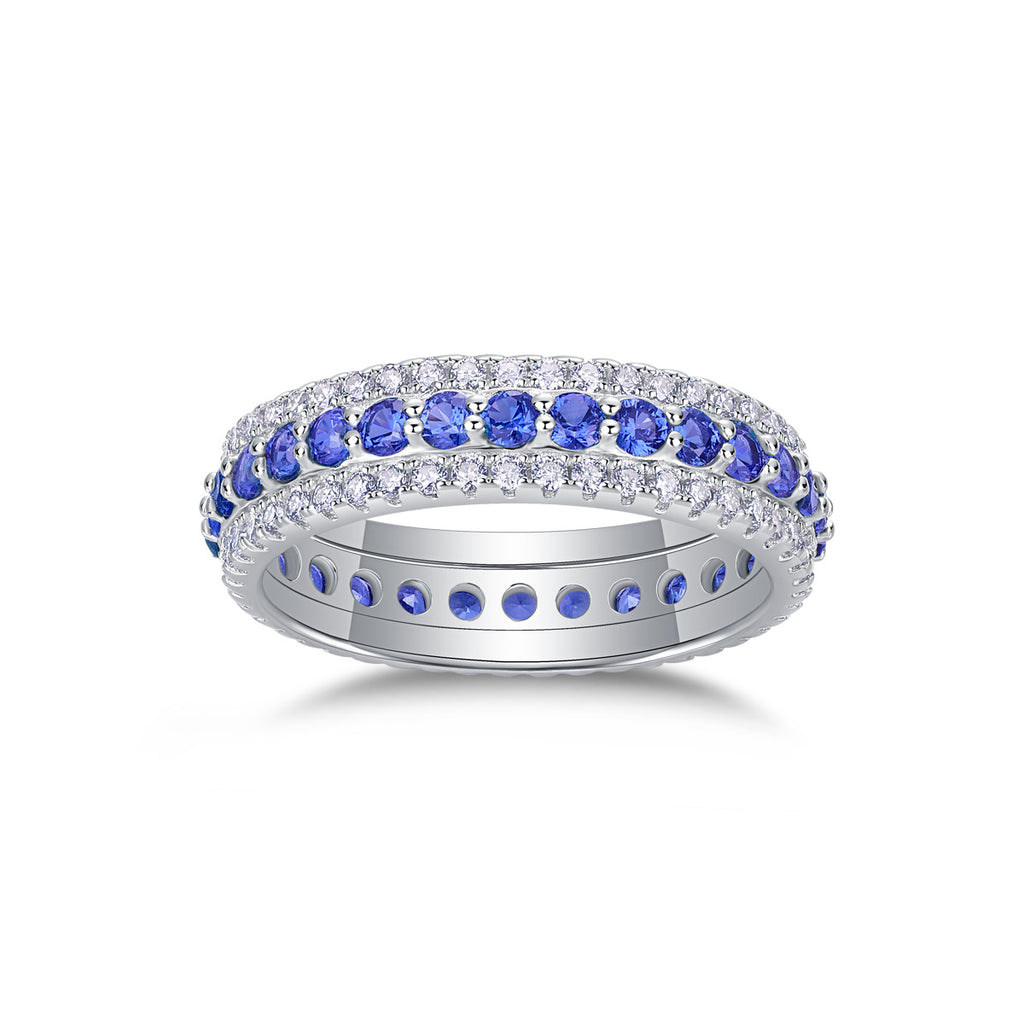 Colorful Cultivated Gemstone Moissanite Ring for Women