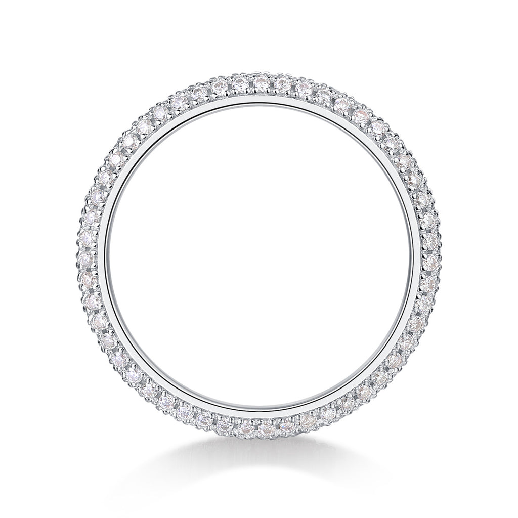 Moissanite Diamond Ring for Men and Women S925 Silver Plated with 18K Gold