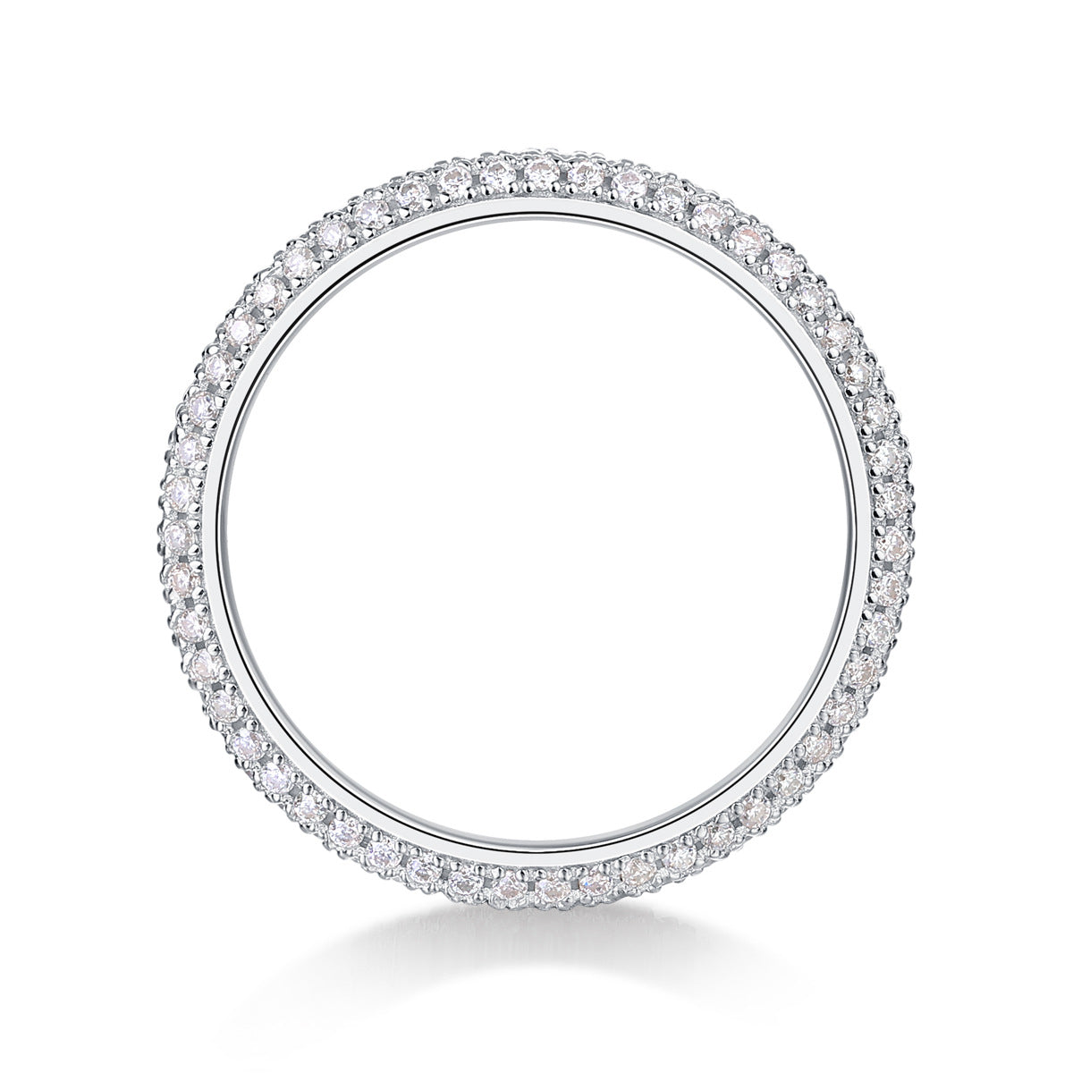 Moissanite Diamond Ring for Men and Women S925 Silver Plated with 18K Gold