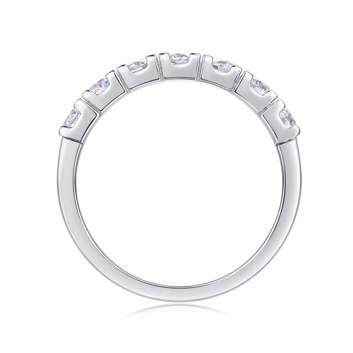 Single Row Moissanite Diamond Ring for Women
