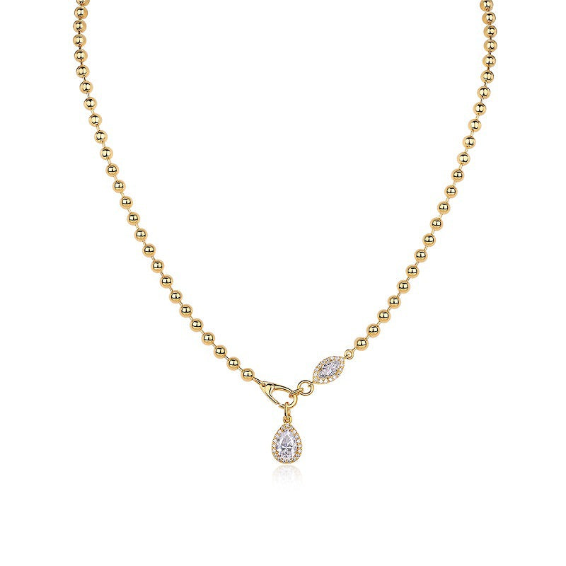 Twilight Orchid Double Diamond Moissanite 18K Gold Plated 18K Silver Necklace