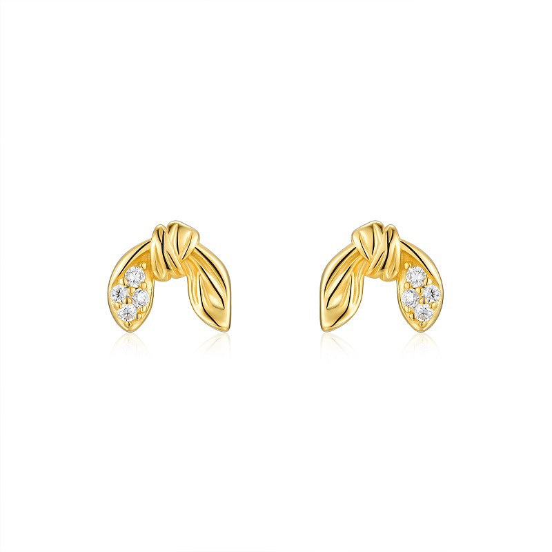 Moissanite Diamond Stud Earrings for Women S925 Silver Plated with 18K Gold