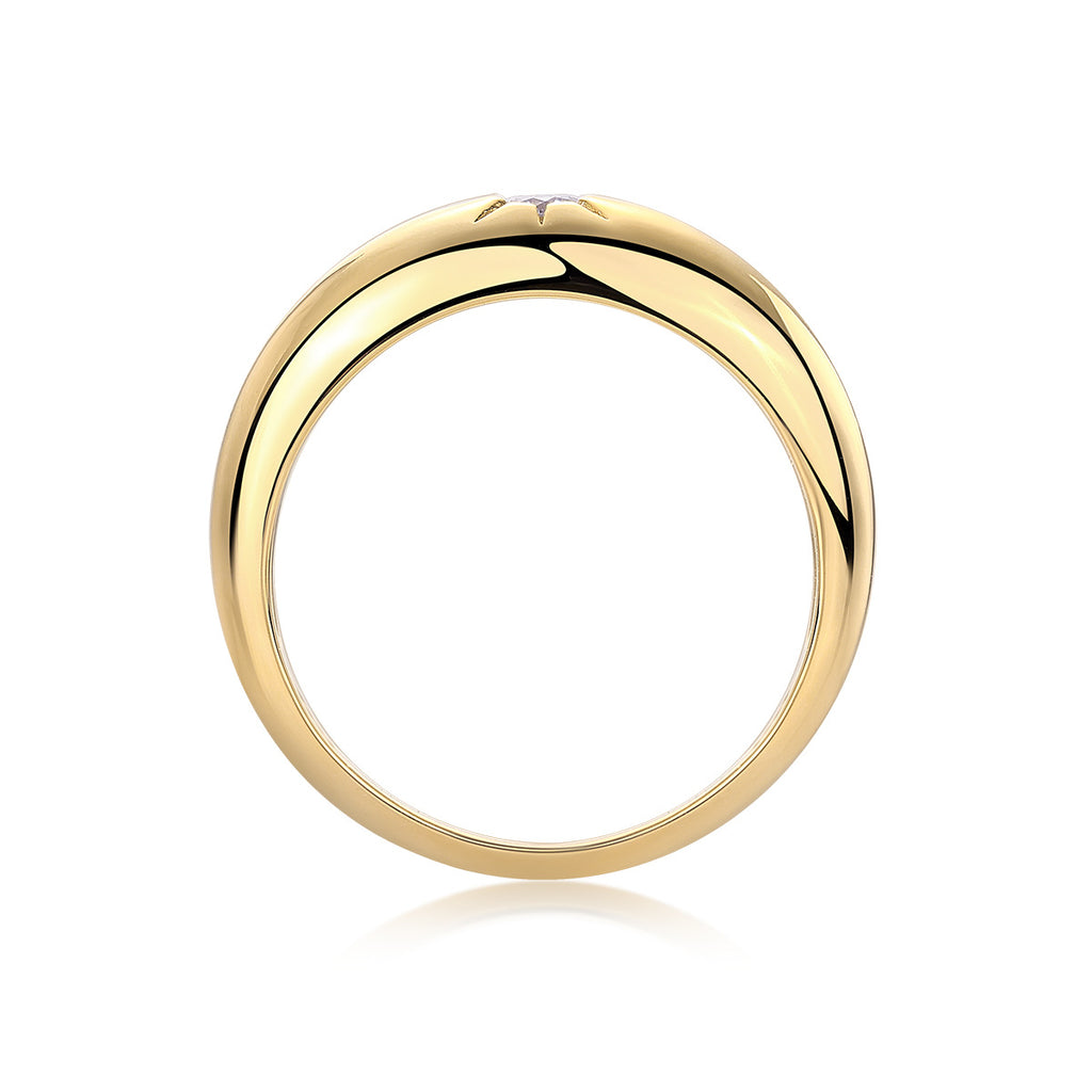 Phantom Star Fan Moissanite Ring for Men and Women S925 Sterling Silver Gold Plated