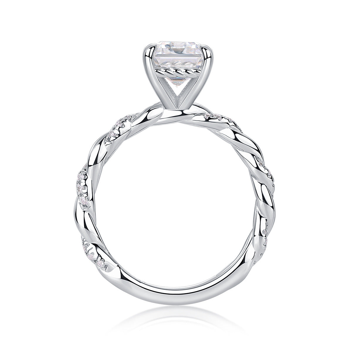 Princess Cut 2 Carat Moissanite Engagement Ring For Women