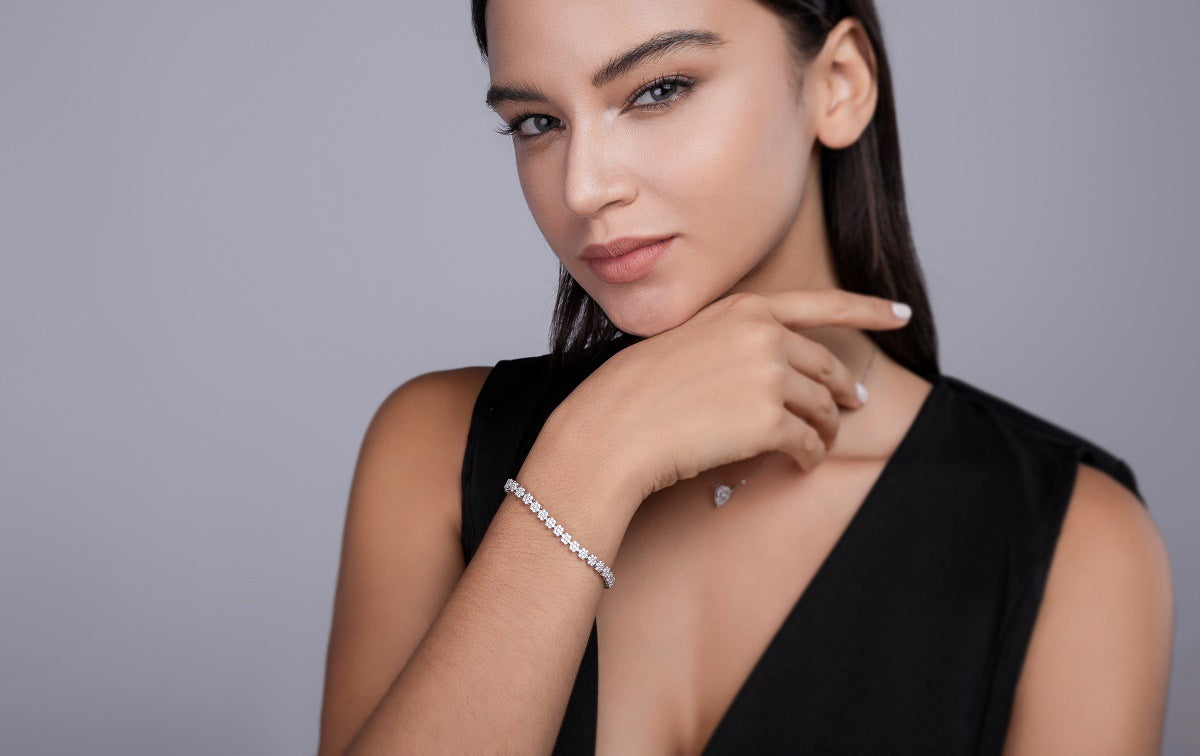 Trendy Fashion 252 Moissanite Tennis Bracelet