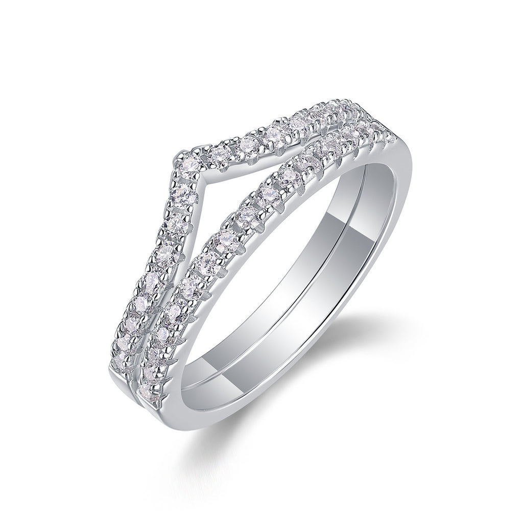 Stackable Moissanite Diamond Ring Set