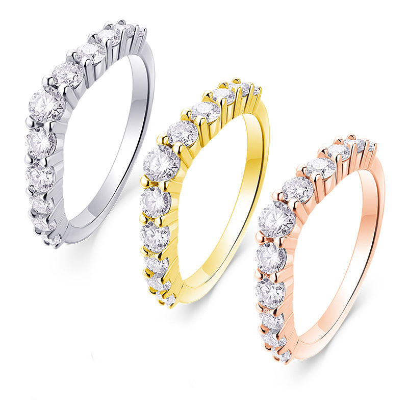 V-shaped Moissanite Engagement Ring for Women