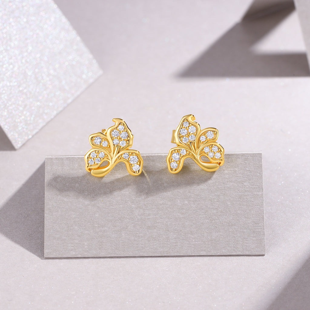 Moissanite Petal Engagement Earrings for Women