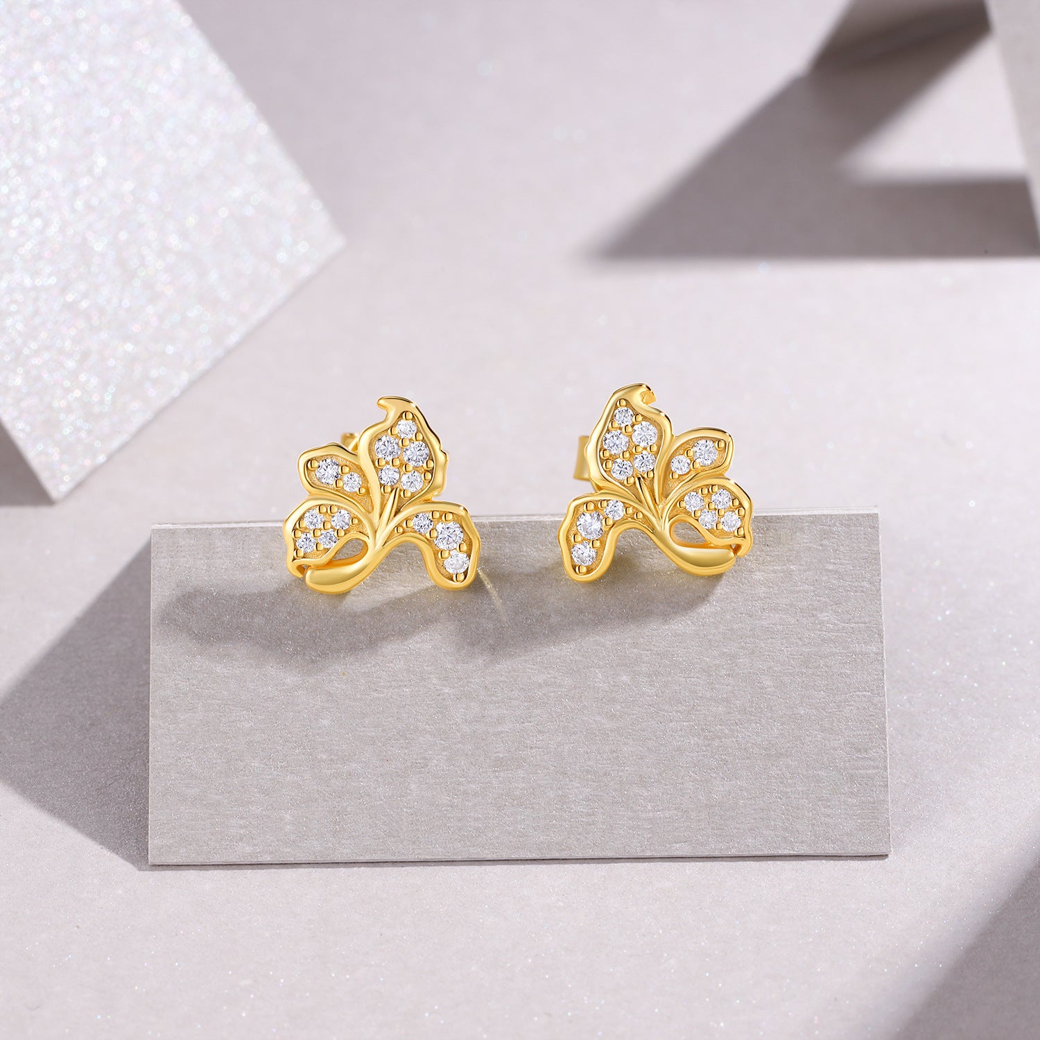 Moissanite Petal Engagement Earrings for Women