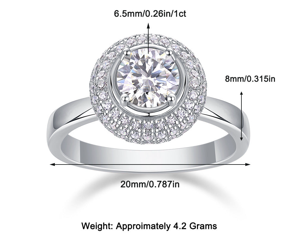 1 Carat D-VVS1 Lab Grown Diamond Ring for Women