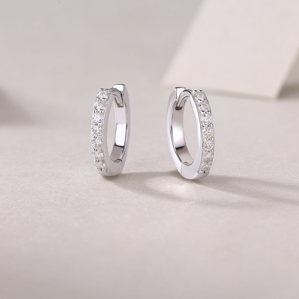 S925 Plated 18K Gold Moissanite Diamond Earrings For Female