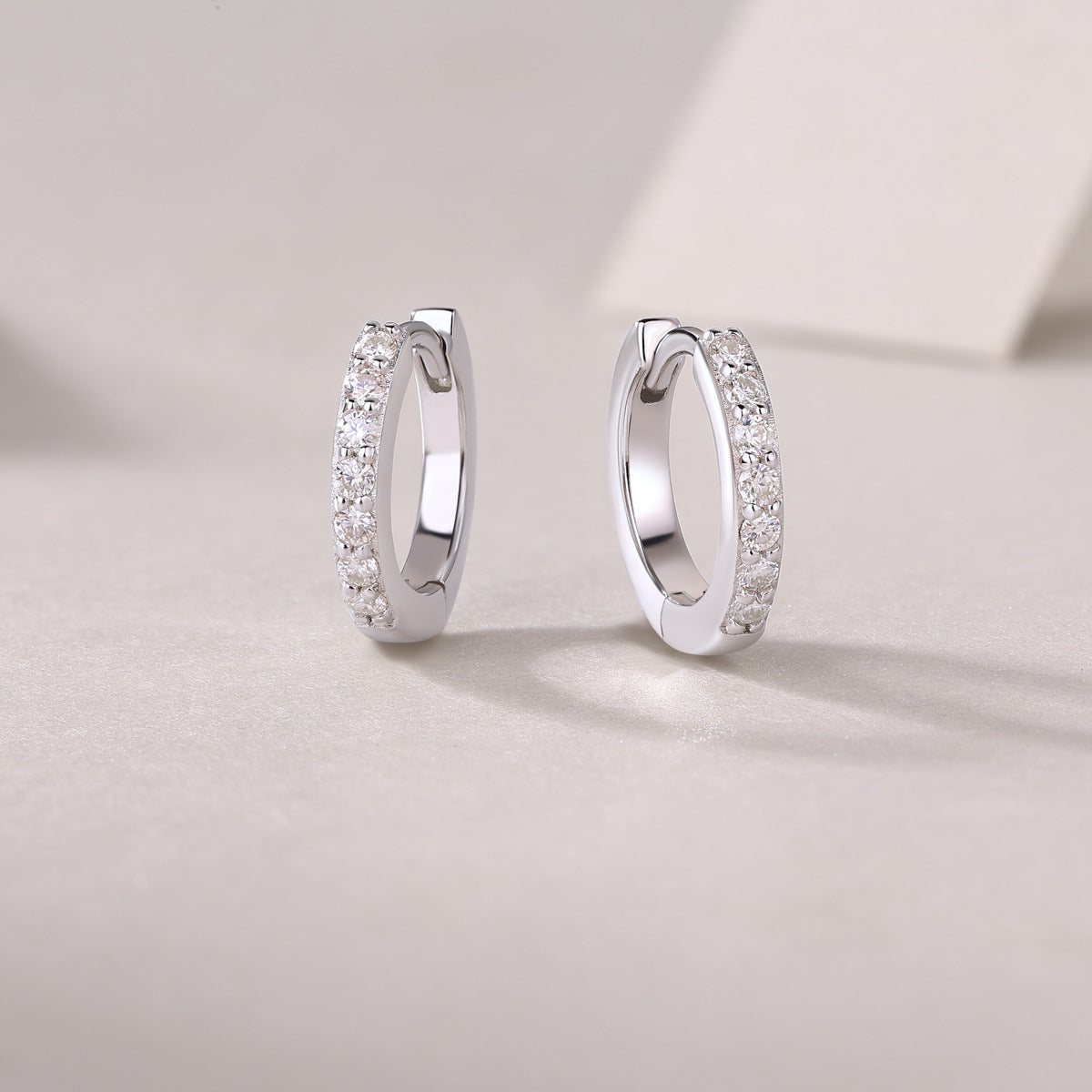 S925 Plated 18K Gold Moissanite Diamond Earrings For Female