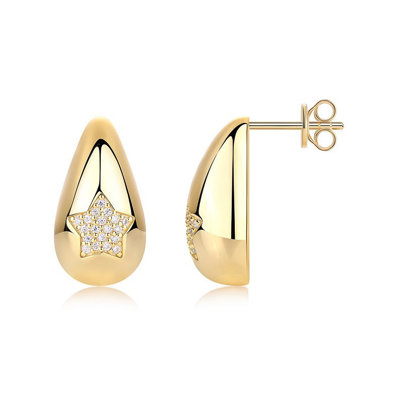 Pure Love French Style Moissanite Engagement Earrings For Women