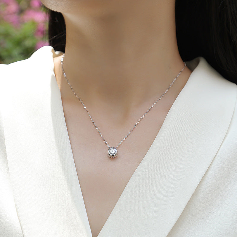 1 Carat Moissanite Necklace for Women