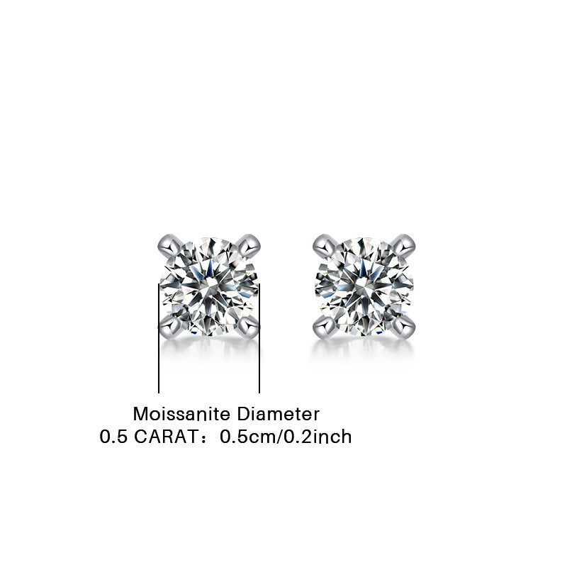2 Carat (1CT*2) Lab Grown Diamond Stud Earrings Unisex For Women