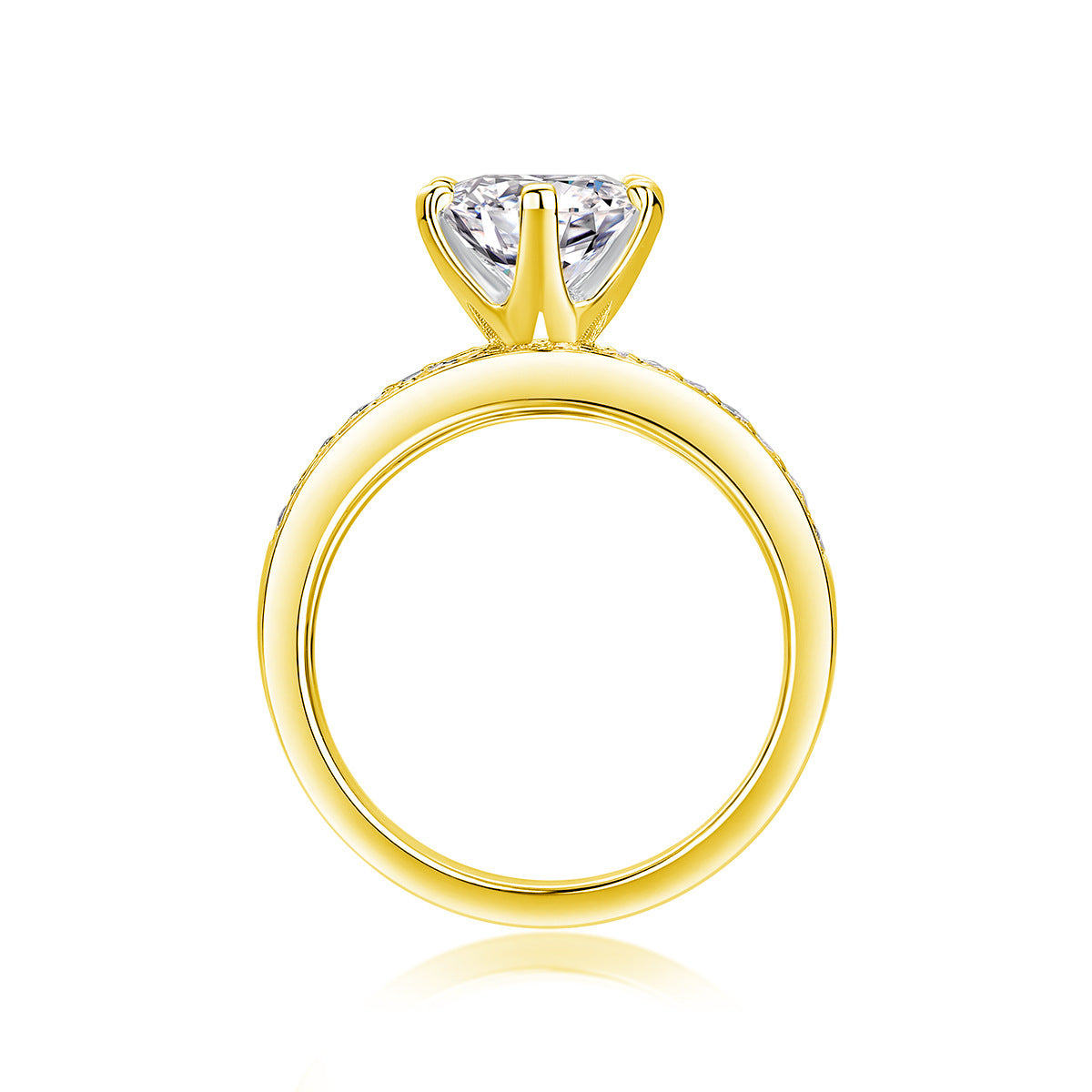 2 Carat Moissanite Three-Piece Stackable Artistic Multiple Matching Rings
