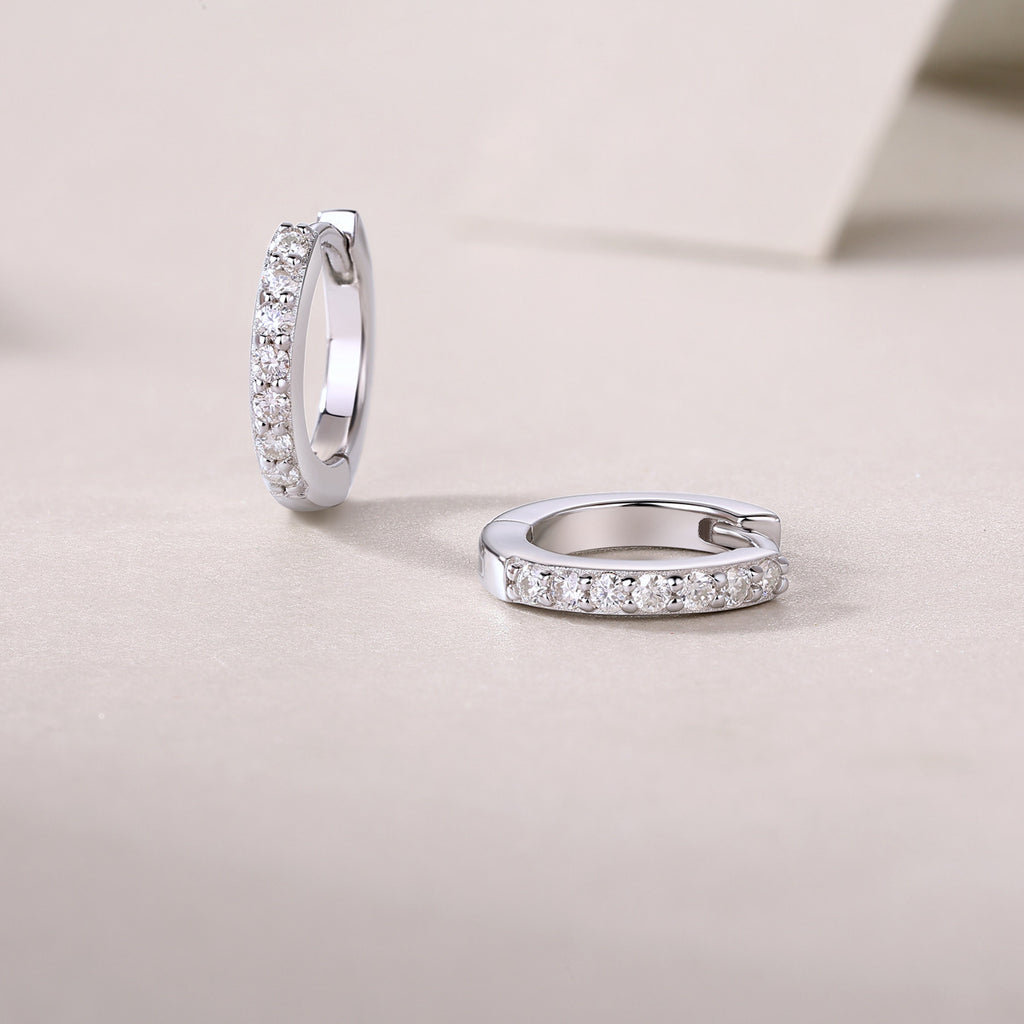 S925 Plated 18K Gold Moissanite Diamond Earrings For Female