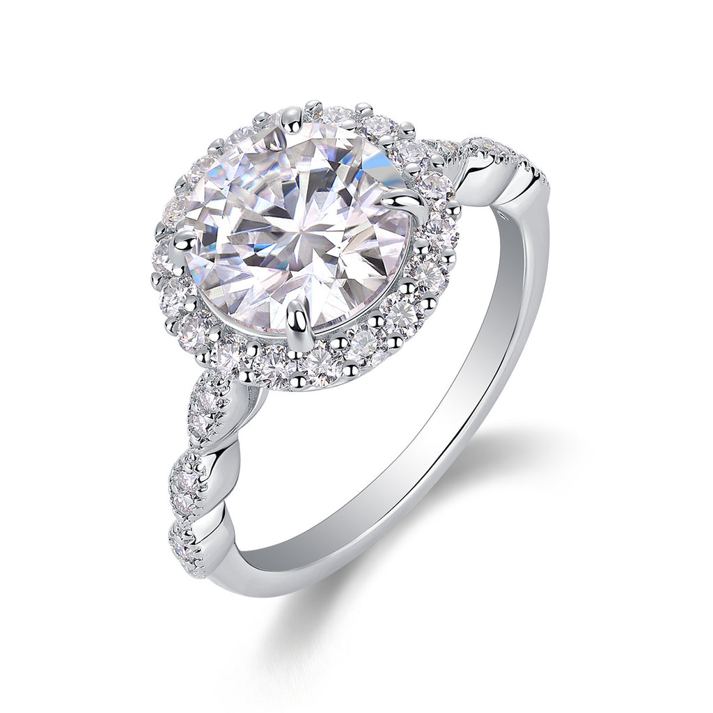 3 Carat Moissanite Diamond Engagement Ring for Women