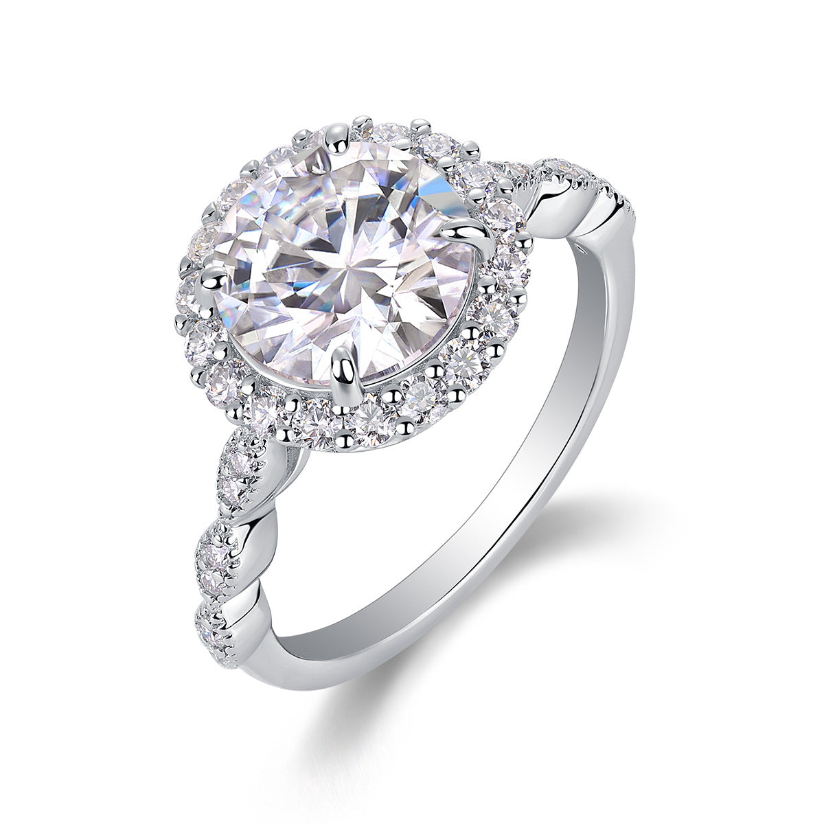 3 Carat Moissanite Diamond Engagement Ring for Women