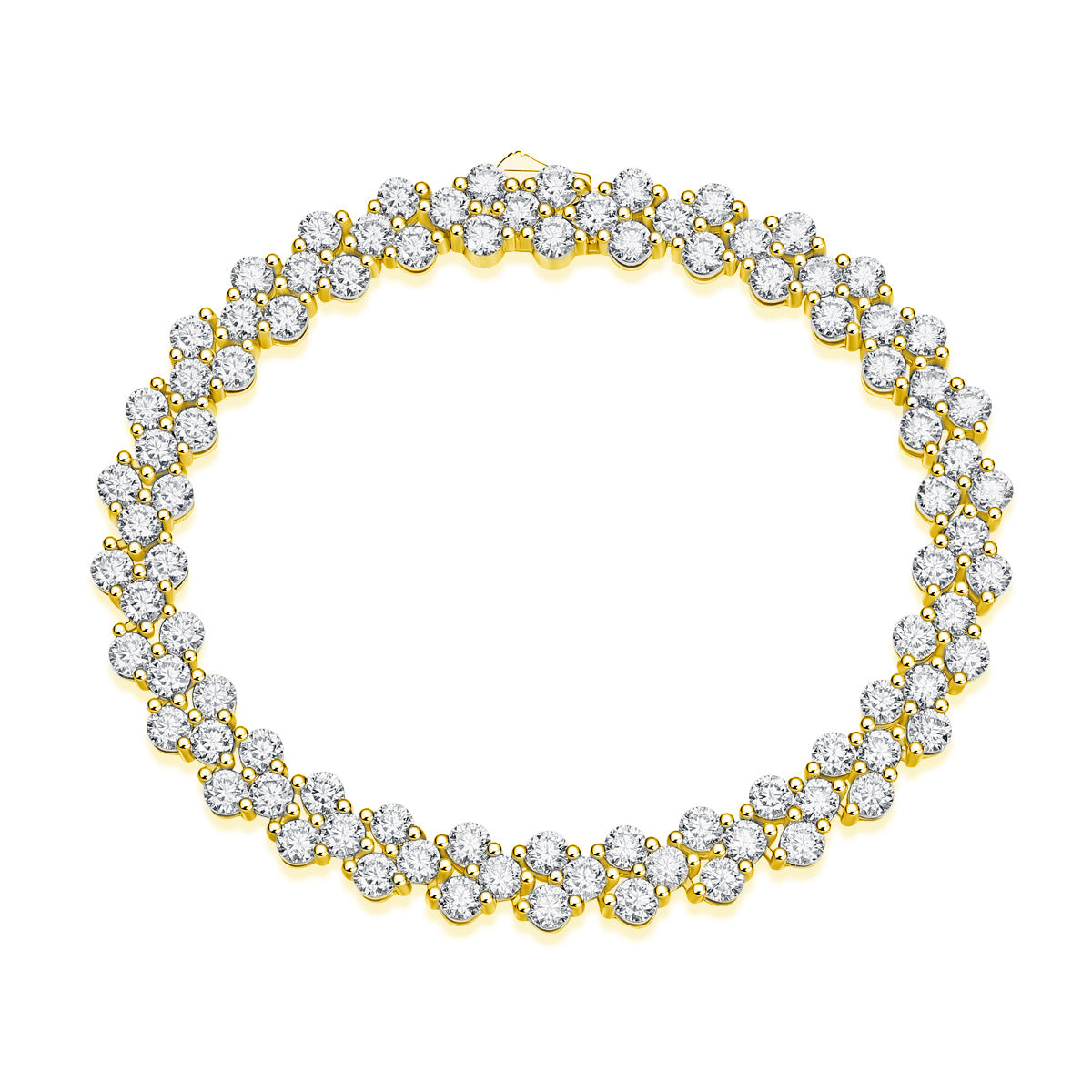 9 Carat Moissanite Luxury Bracelet S925 Silver Plated 18K Gold Women's Style