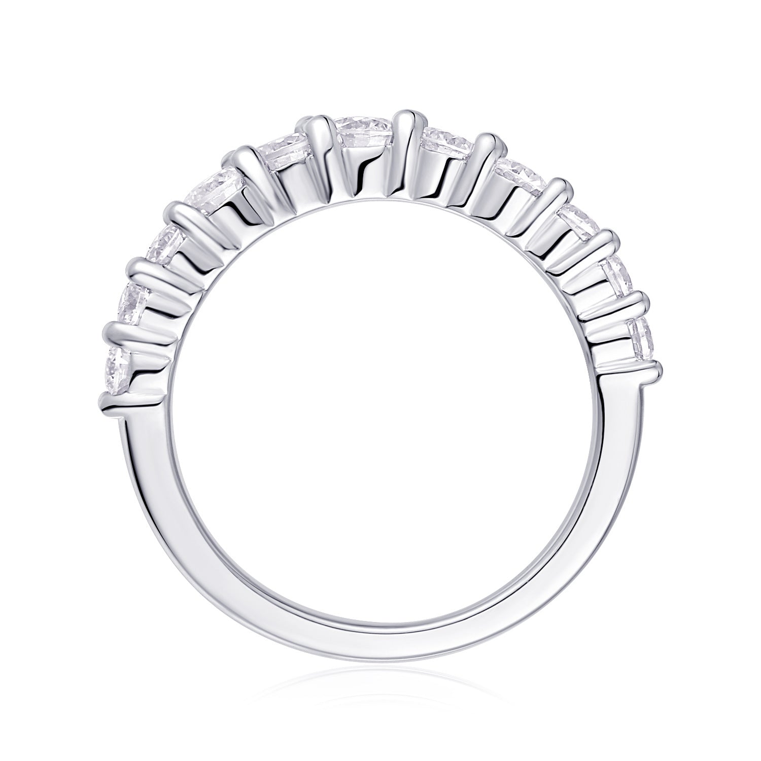 V-shaped Moissanite Engagement Ring for Women