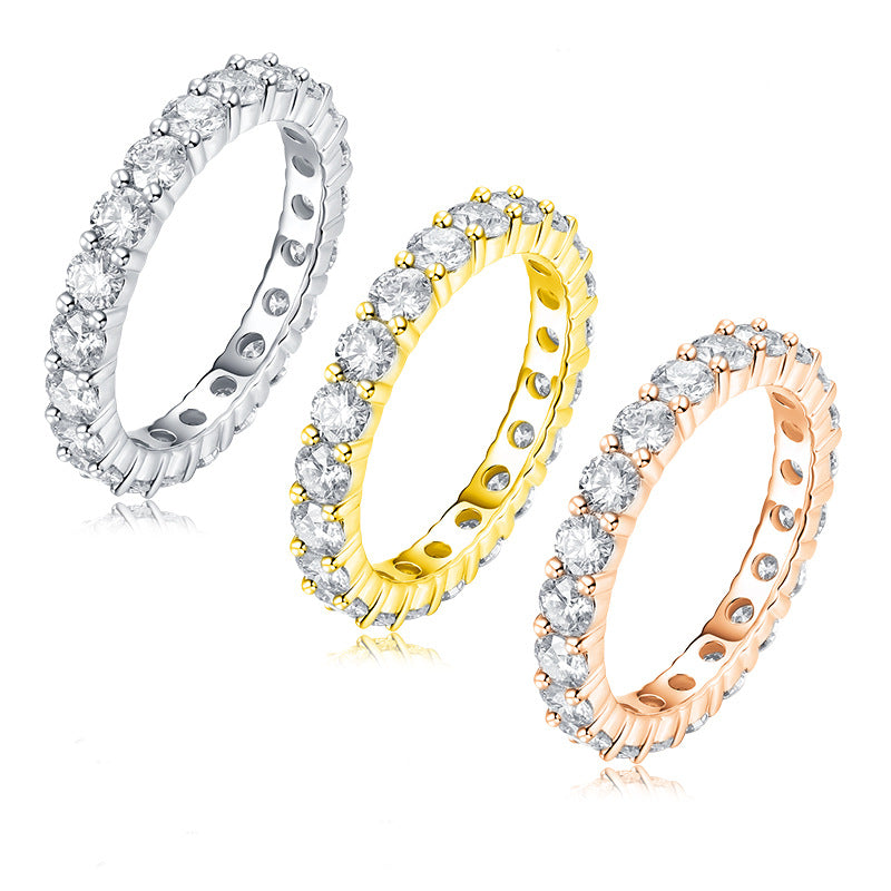 S925 18K Gold Plated Moissanite Ring Setting for Women