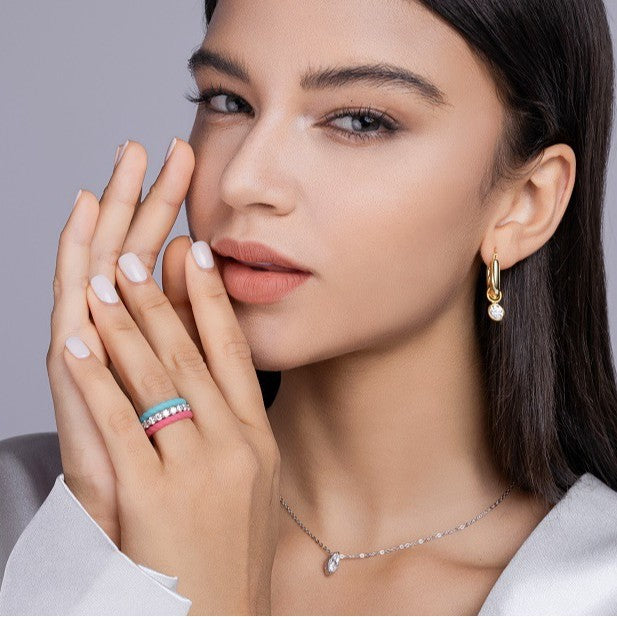 Moissanite Combination Stackable Rings