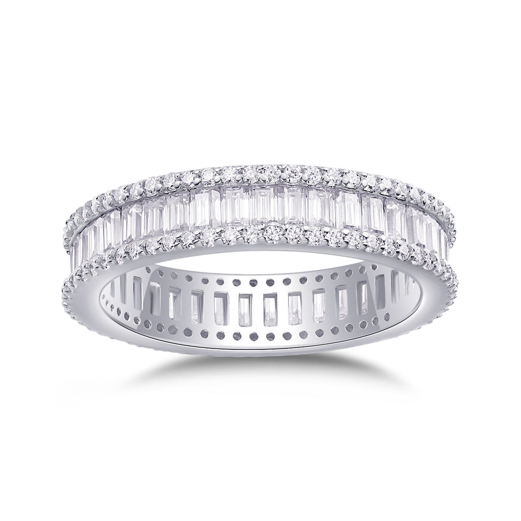 New Moissanite Diamond Ring for Women S925 Plated with 18K White Gold