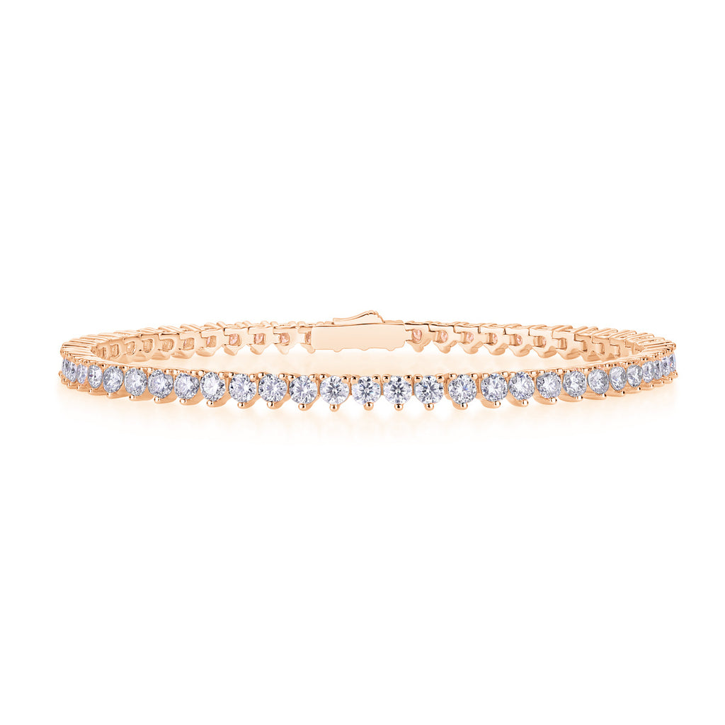 Moissanite Tennis Bracelet for Women S925 18K Gold Plated