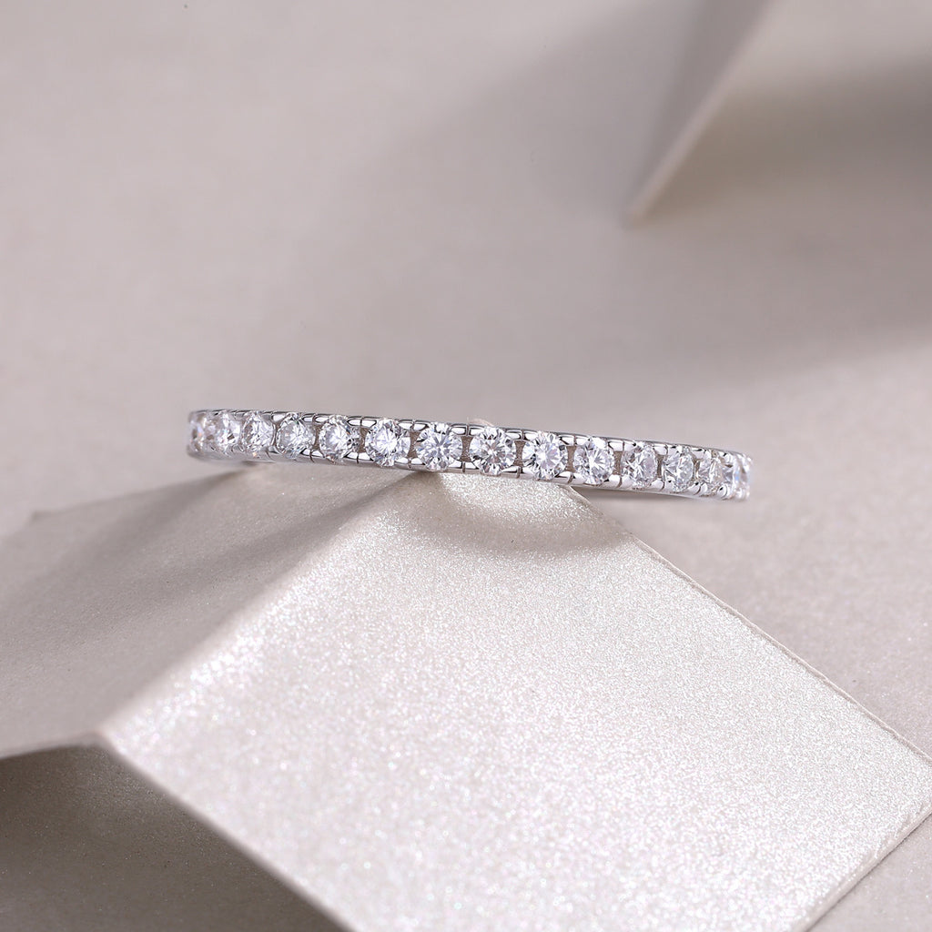 Moissanite Diamond Ring Female S925 Silver Plated with 18K Gold