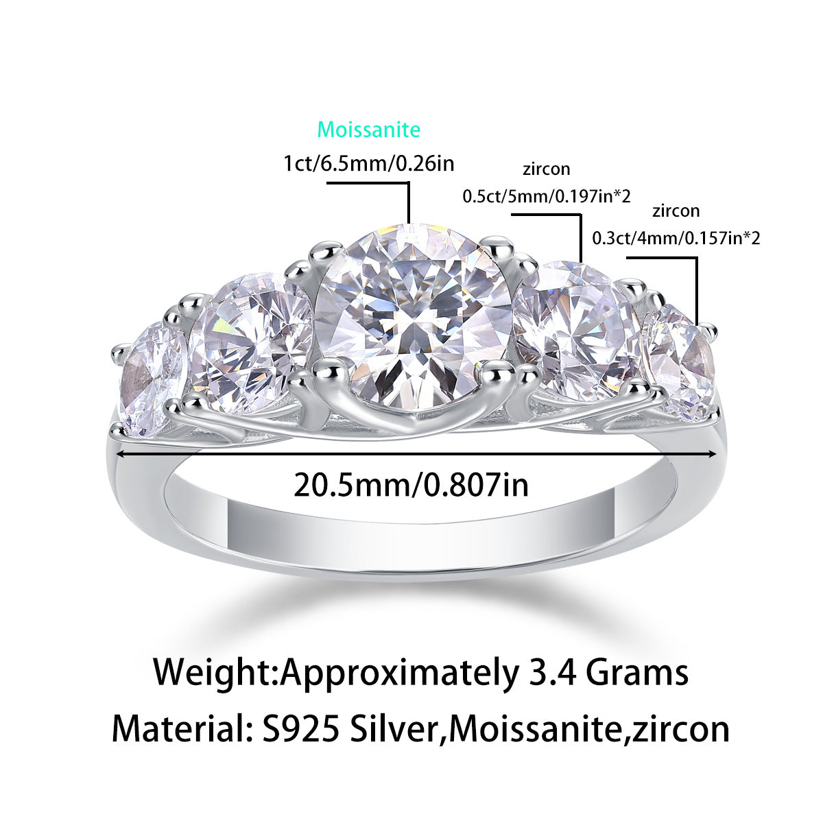 1 Carat D-VVS1 Lab Grown Diamond Ring for Women