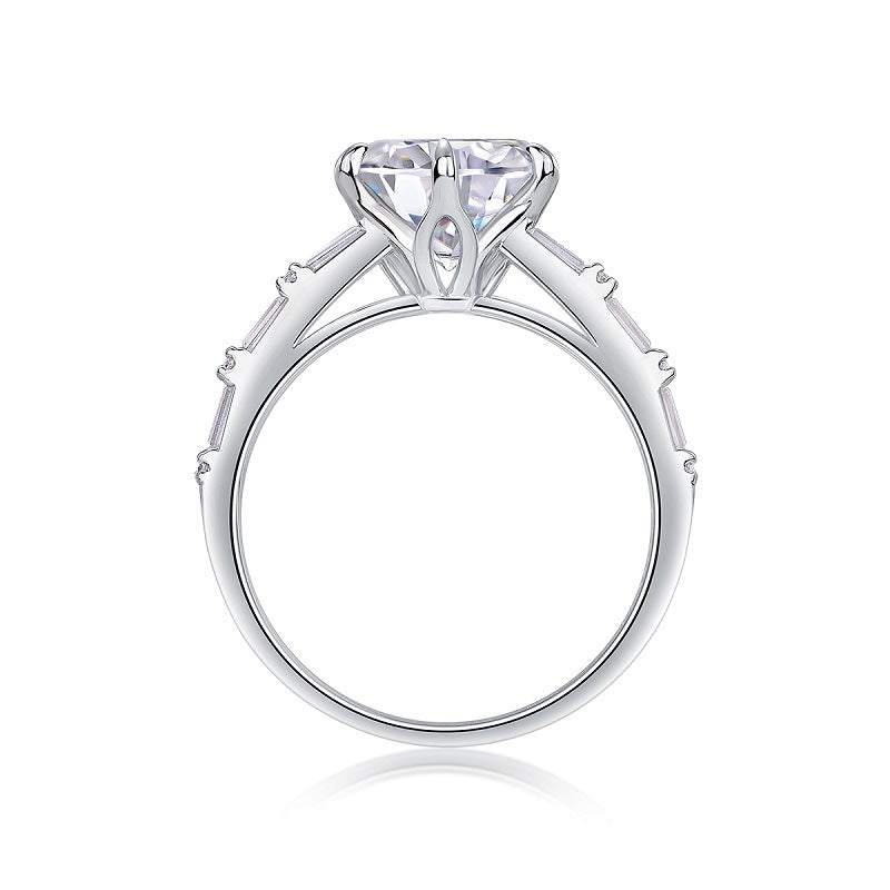 3 Carat Moissanite Stacking Double Layer Ring