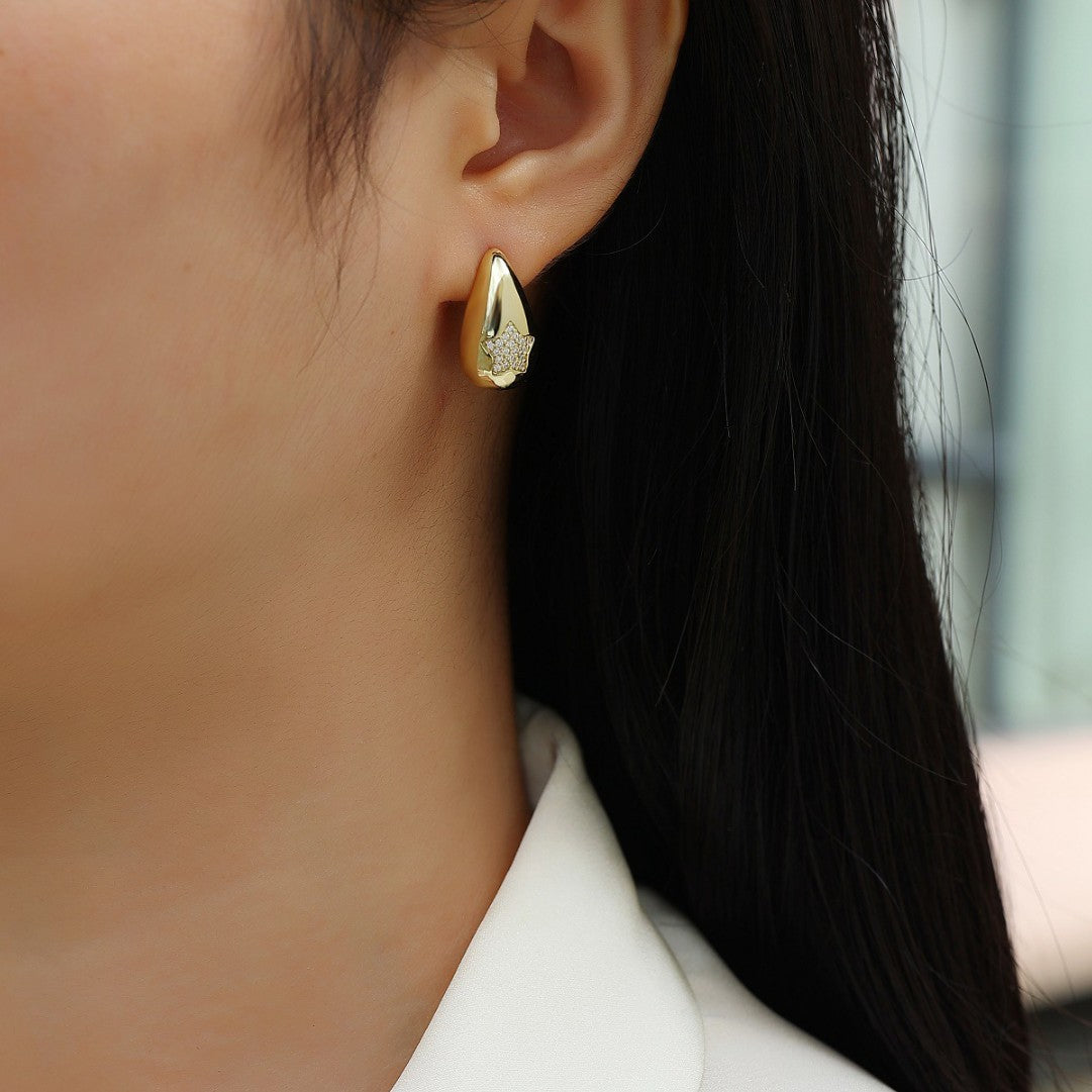 Pure Love French Style Moissanite Engagement Earrings For Women
